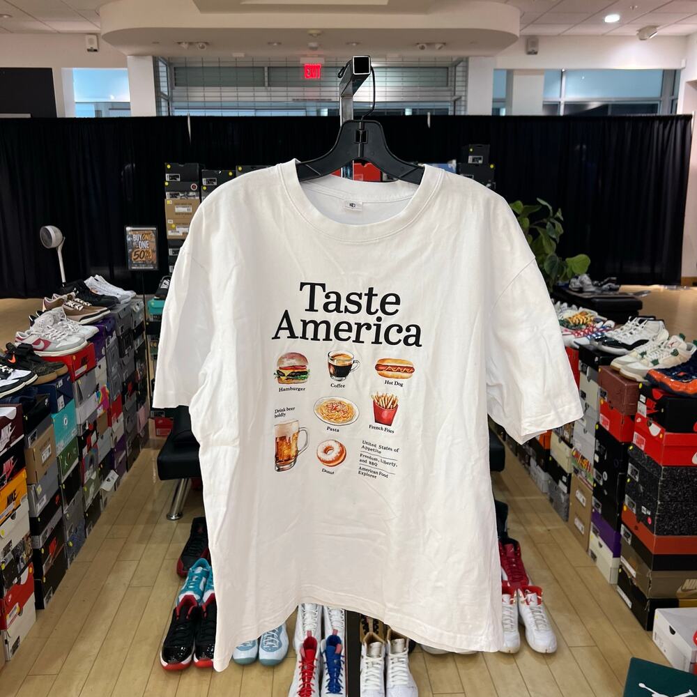 Taste America White T Shirt Sz XL